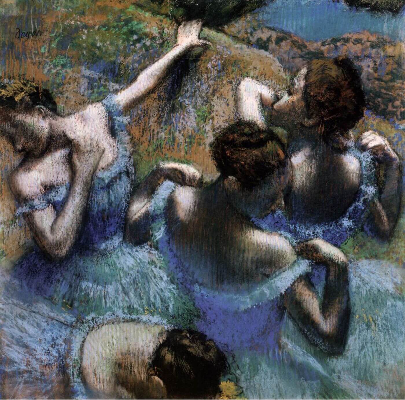 Blue Dancers by Edgar Degas