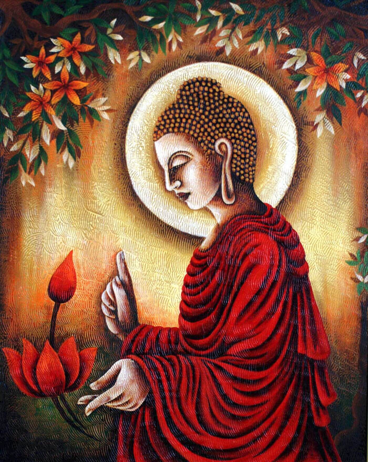 Buddha Red Lotus