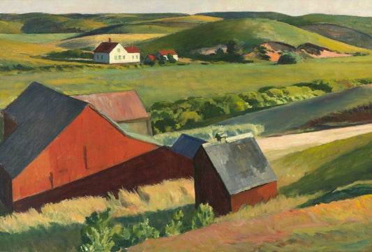 Cobb's Barn and Distant Houses 1931 by Edward Hopper