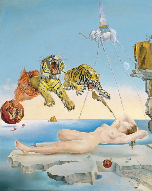 Dream Caused by the Flight of a Bee around a Pomegranate a Second before Awakening by Salvador Dali