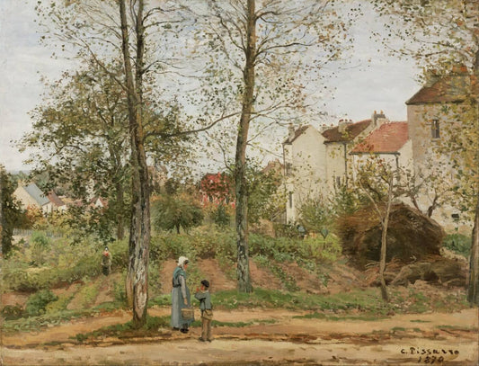 Houses at Bougival Autumn 1870 by Camille Pissarro