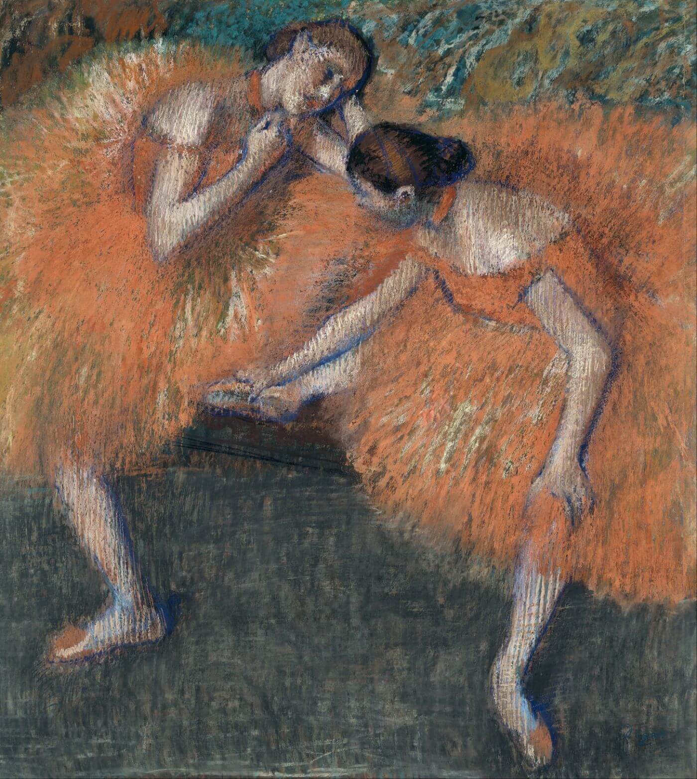 Orange Ballet Dancers