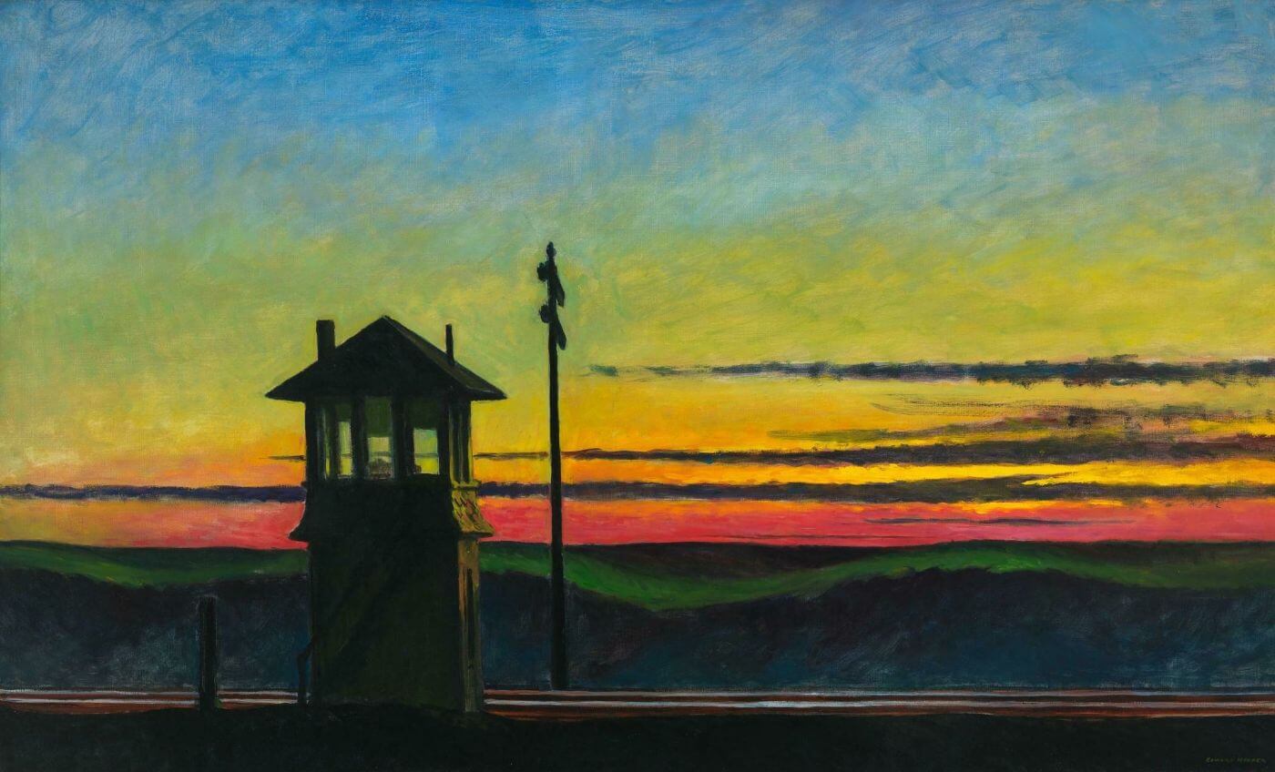 Railroad Sunset 1929 by Edward Hopper