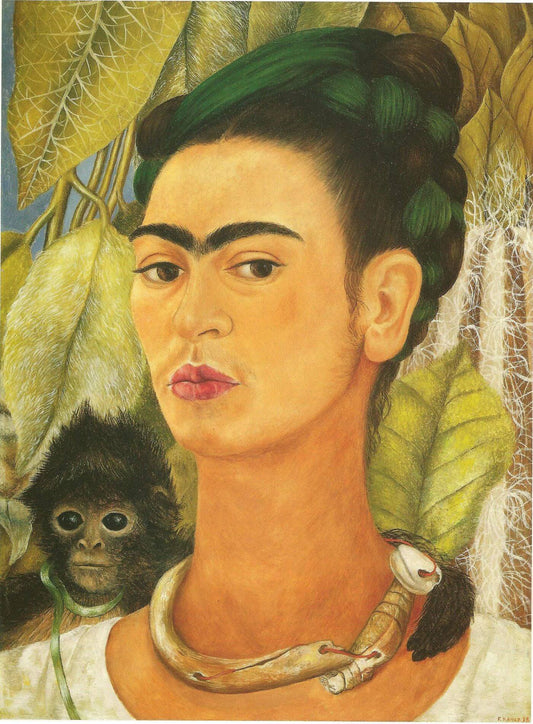 Self-portrait with Monkey 1938 by Frida Kahlo