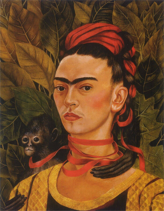 Self Portrait with Monkey 1940 by Frida Kahlo