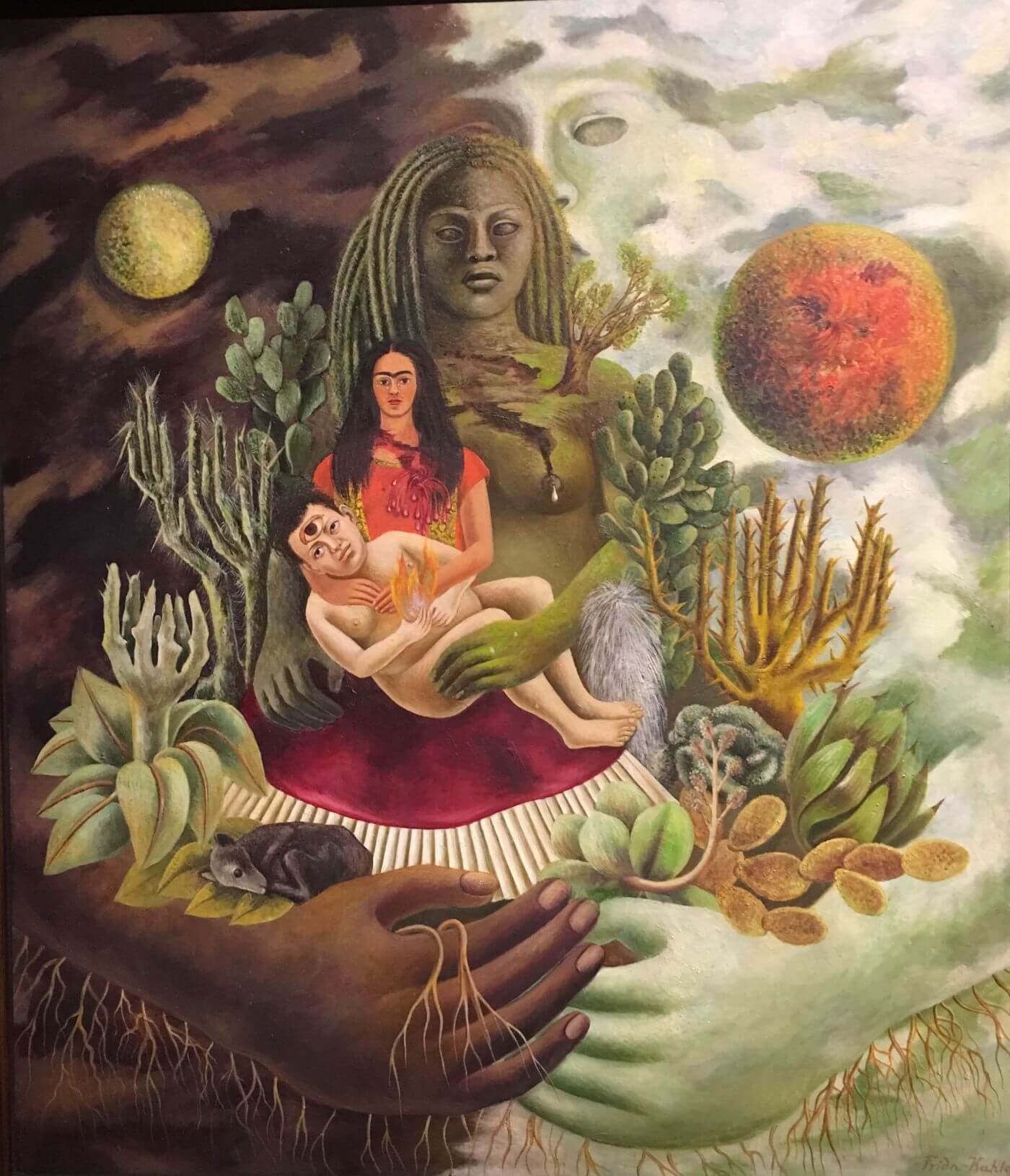 The Love Embrace of the Universe the Earth Myself Diego and Senor Xolotl 1949 by Frida Kahlo