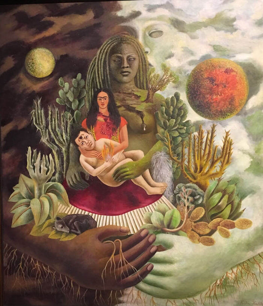 The Love Embrace of the Universe the Earth Myself Diego and Senor Xolotl 1949 by Frida Kahlo