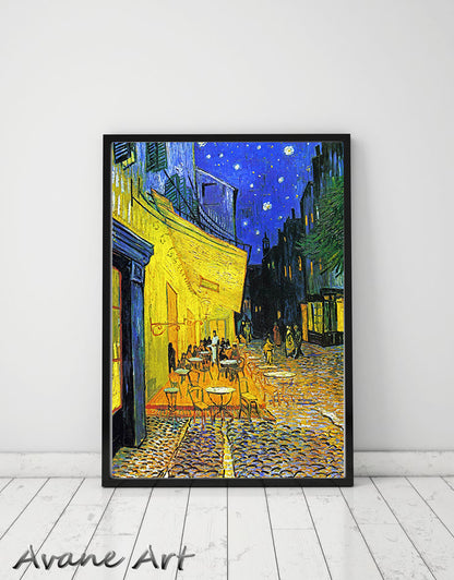 Set of 3 Vincent Van Gogh Paintings - Starry Night, Irises, Vase with fifteen Sunflowers - Canvas Prints Unframed